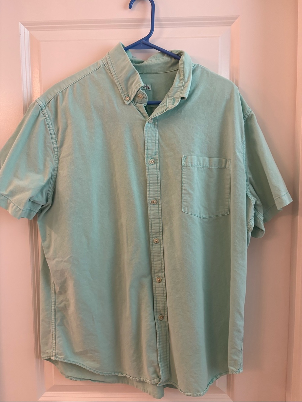 Merona Men's Short-Sleeve Button-Down Shirt in Mint